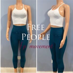 NEW FREE PEOPLE 7/8 HAPPINESS RUNS LEGGINGS & BLACK TANK XS/S $108 
XS/S SET